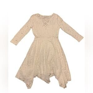 Lovposh‎ Mini Dress Asymmetrical Lace Long Sleeve Fairycore Size Small